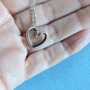 Sterling silver heart pendant